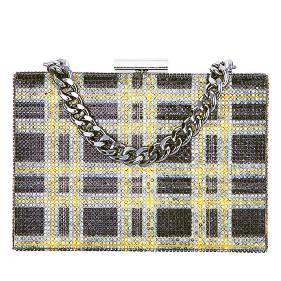 CRYSTALS EMBELLISHED BOX CLUTCH NWT - Picture 3 of 8